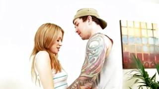 Breathtaking gorgeous slut is cute riding on huge weiner