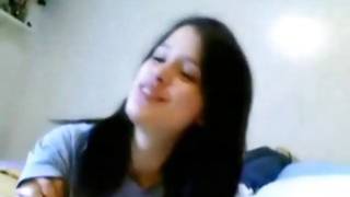 Ravishing brown-haired babe is flashing her likable through the whole of honkers seductively